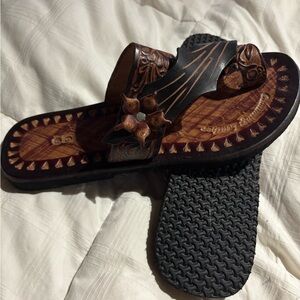 Handmade leather sandals from Cuba